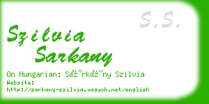 szilvia sarkany business card